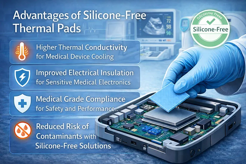 Silicone-free Thermal pad adventures in medical devices